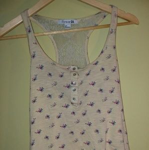 Forever 21 Tank top w lace back
